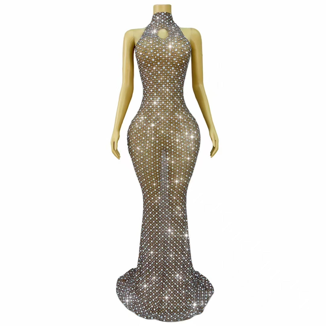 CELESINYI Wangshangzuan Crystal Naked Gown