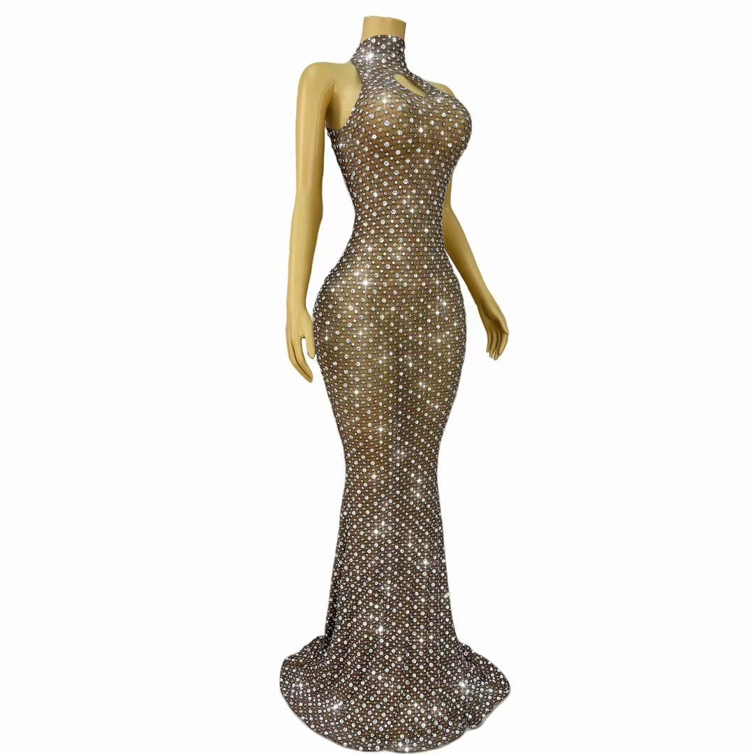 CELESINYI Wangshangzuan Crystal Naked Gown