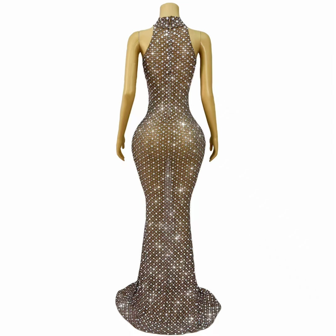 CELESINYI Wangshangzuan Crystal Naked Gown