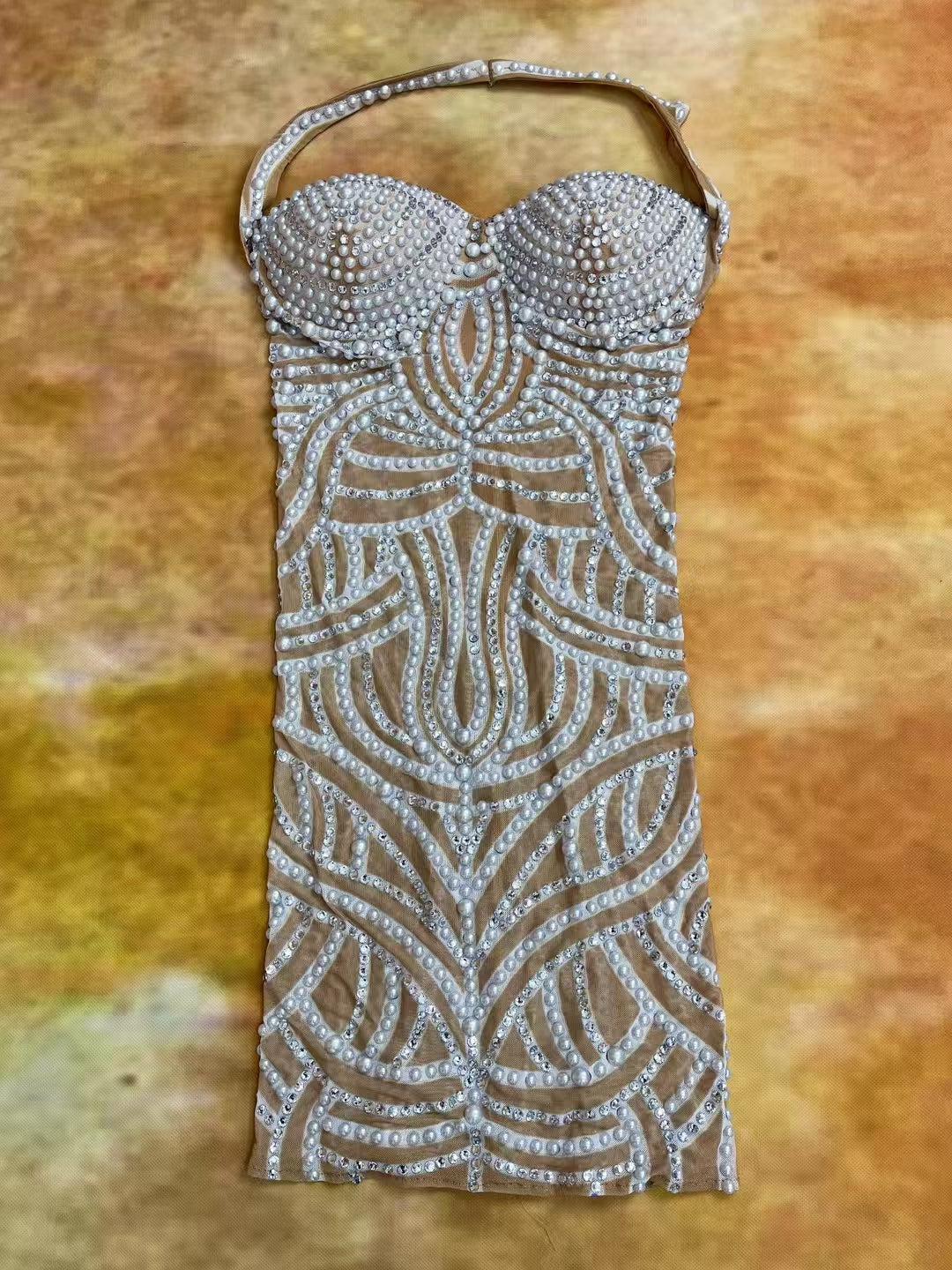 CELESINYI Yunxian Crystal Skin Pearl Gown