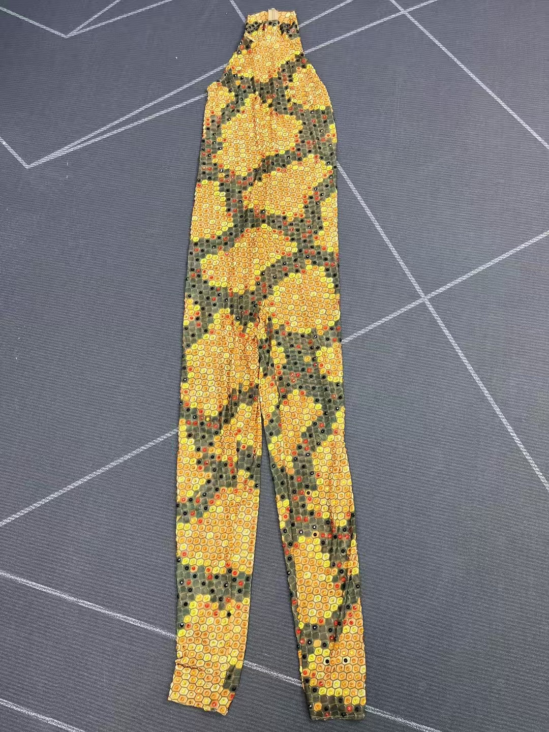 CELESINYI Tumangshe Crystal Python Jumpsuit