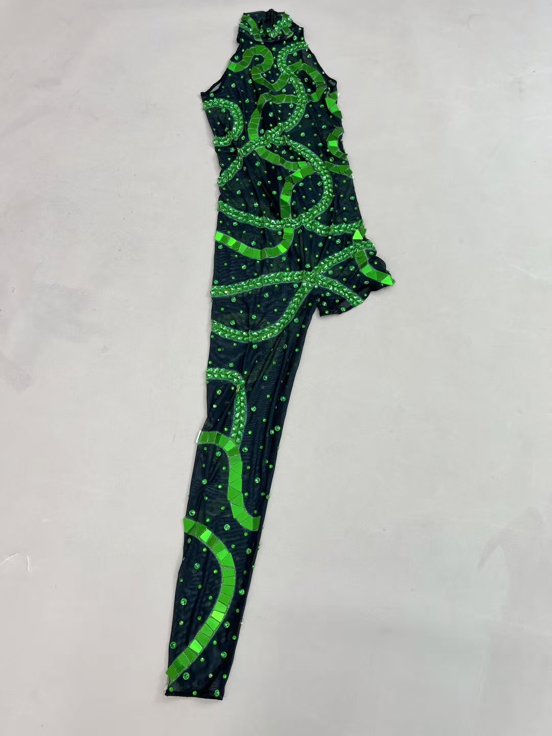 CELESINYI Panshe Crystal Snake Jumpsuit