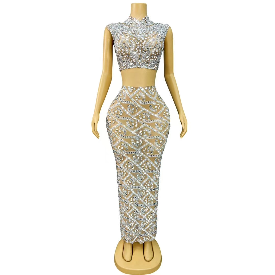 CELESINYI Liadi Crystal Teardrop Set