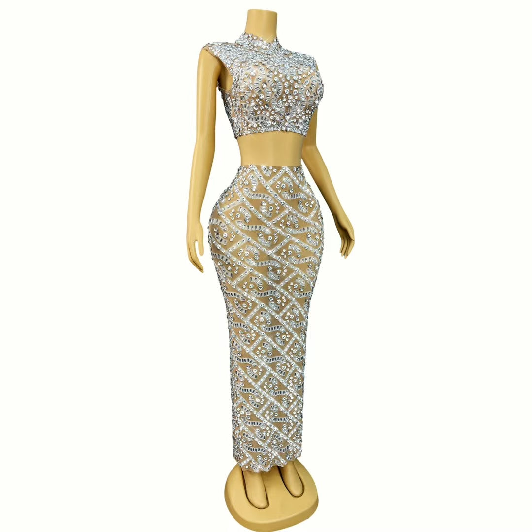CELESINYI Liadi Crystal Teardrop Set