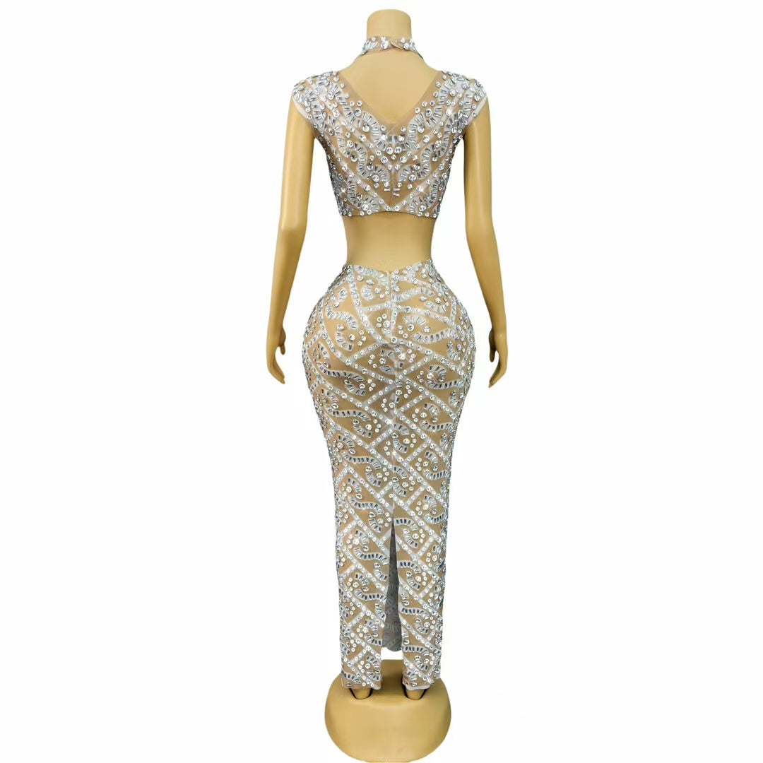 CELESINYI Liadi Crystal Teardrop Set