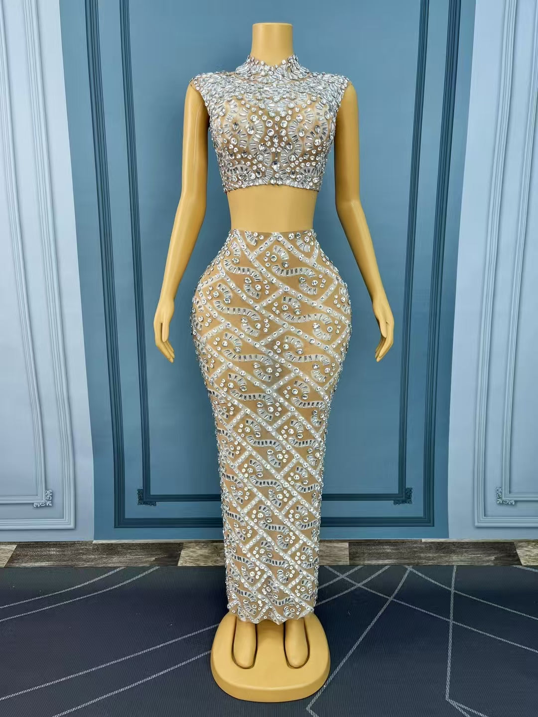 CELESINYI Liadi Crystal Teardrop Set