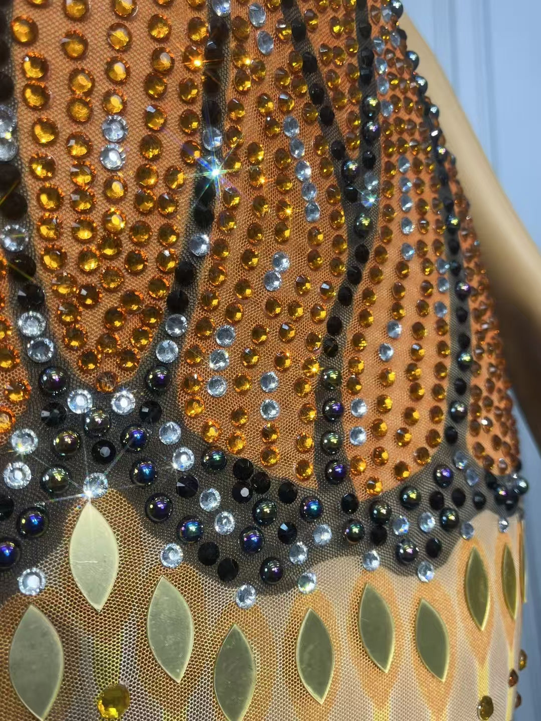CELESINYI Qiuyedie Crystal Butterfly Mermaid Gown