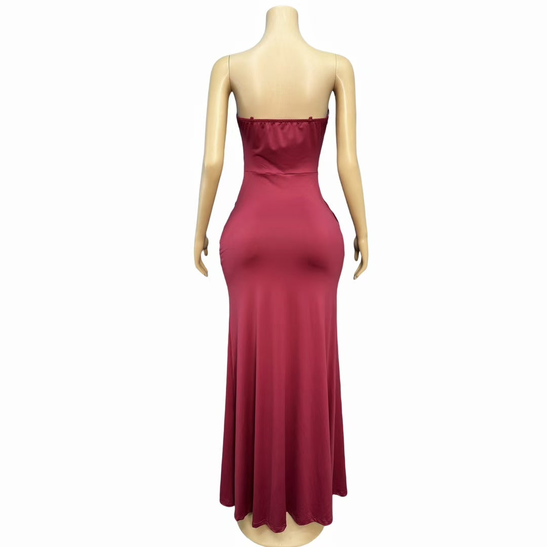 CELESINYI Lijin Crystal Gold Mirror Gown