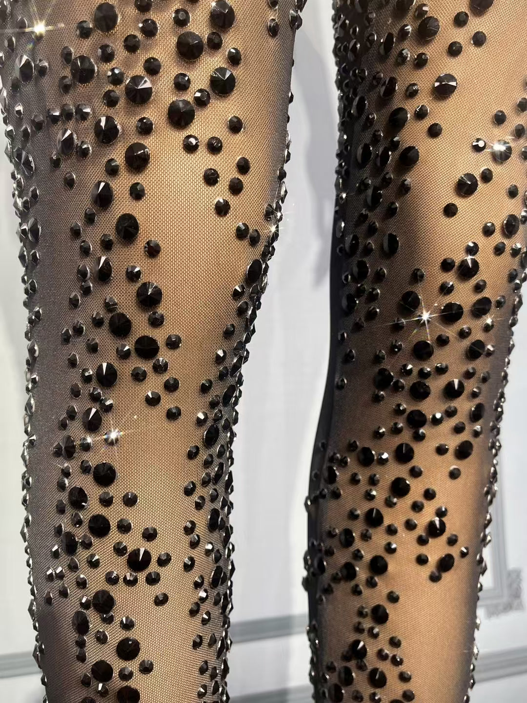 CELESINYI Quanhei Crystal Second Skin Jumpsuit