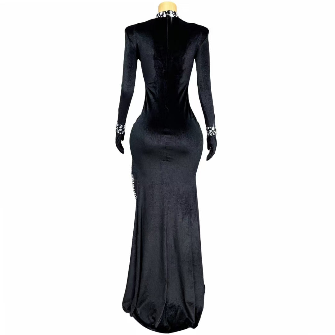 CELESINYI Wandao Crystal Curve Gown