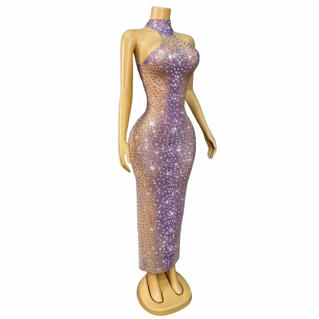 CELESINYI Jianbian Crystal Purple Naked Gown