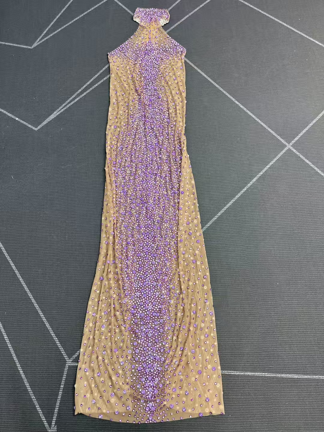CELESINYI Jianbian Crystal Purple Naked Gown