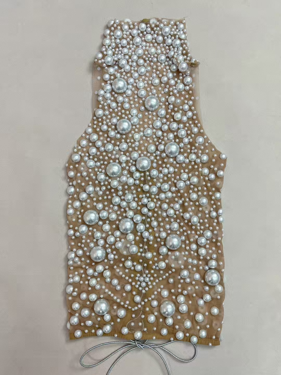 CELESINYI Dazhu Crystal Pearl Bodysuit