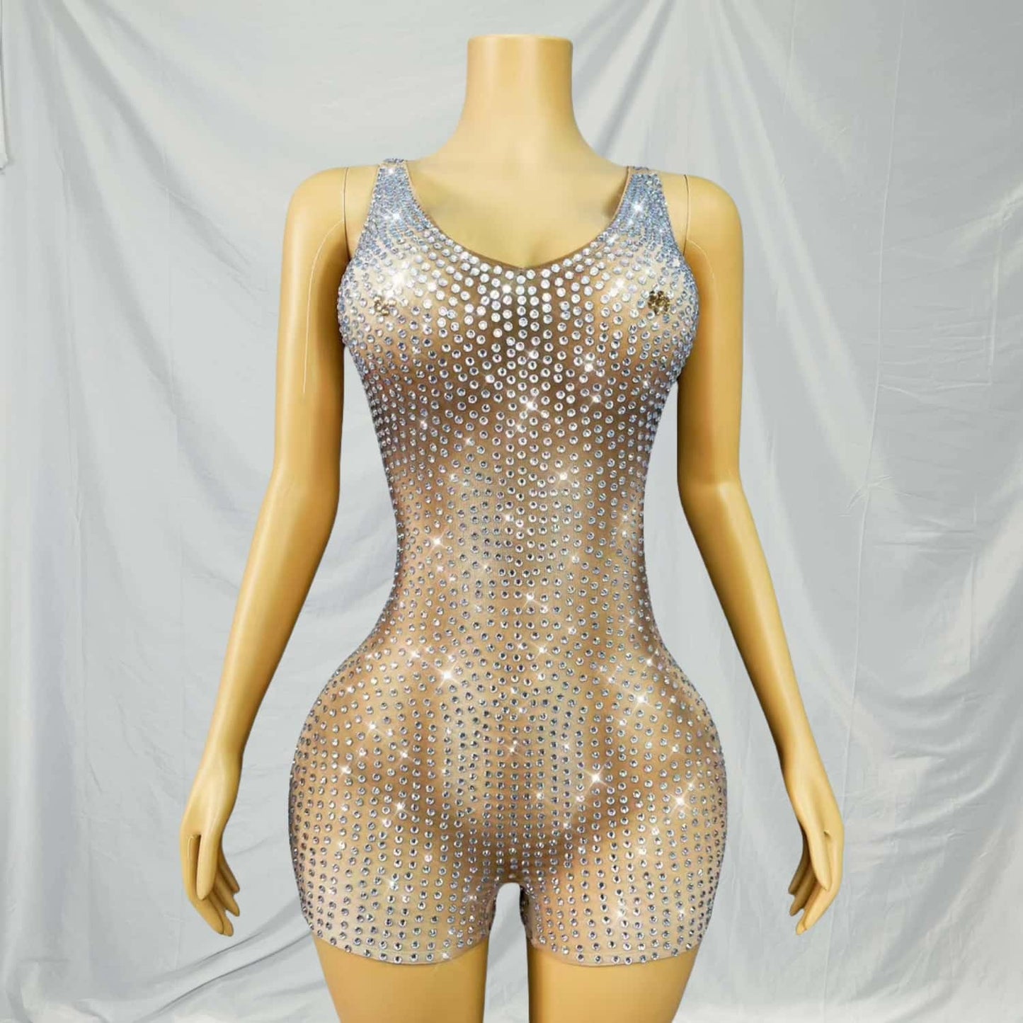 CELESINYI Guoguo Crystal Ice Blue Jumpsuit