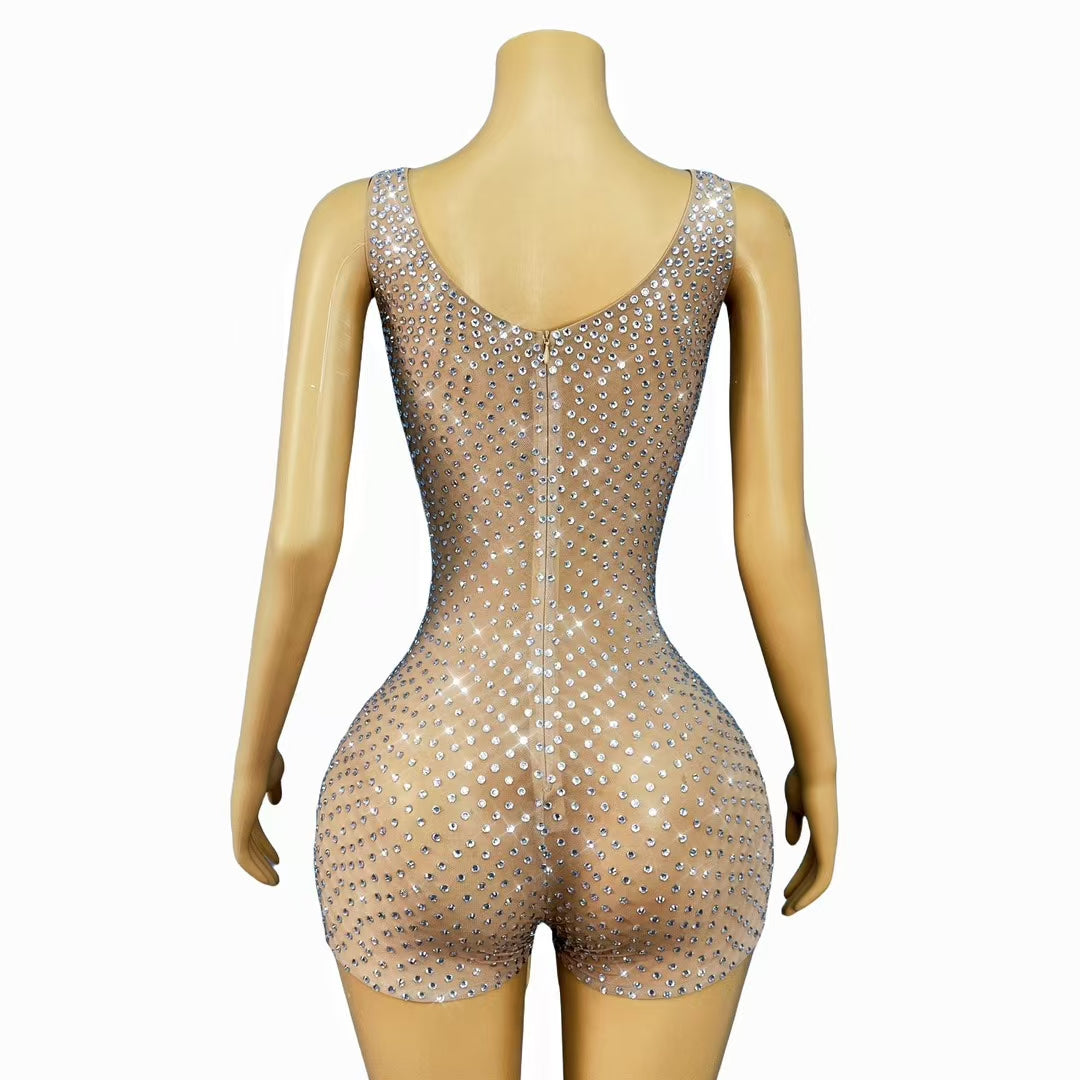 CELESINYI Guoguo Crystal Ice Blue Jumpsuit