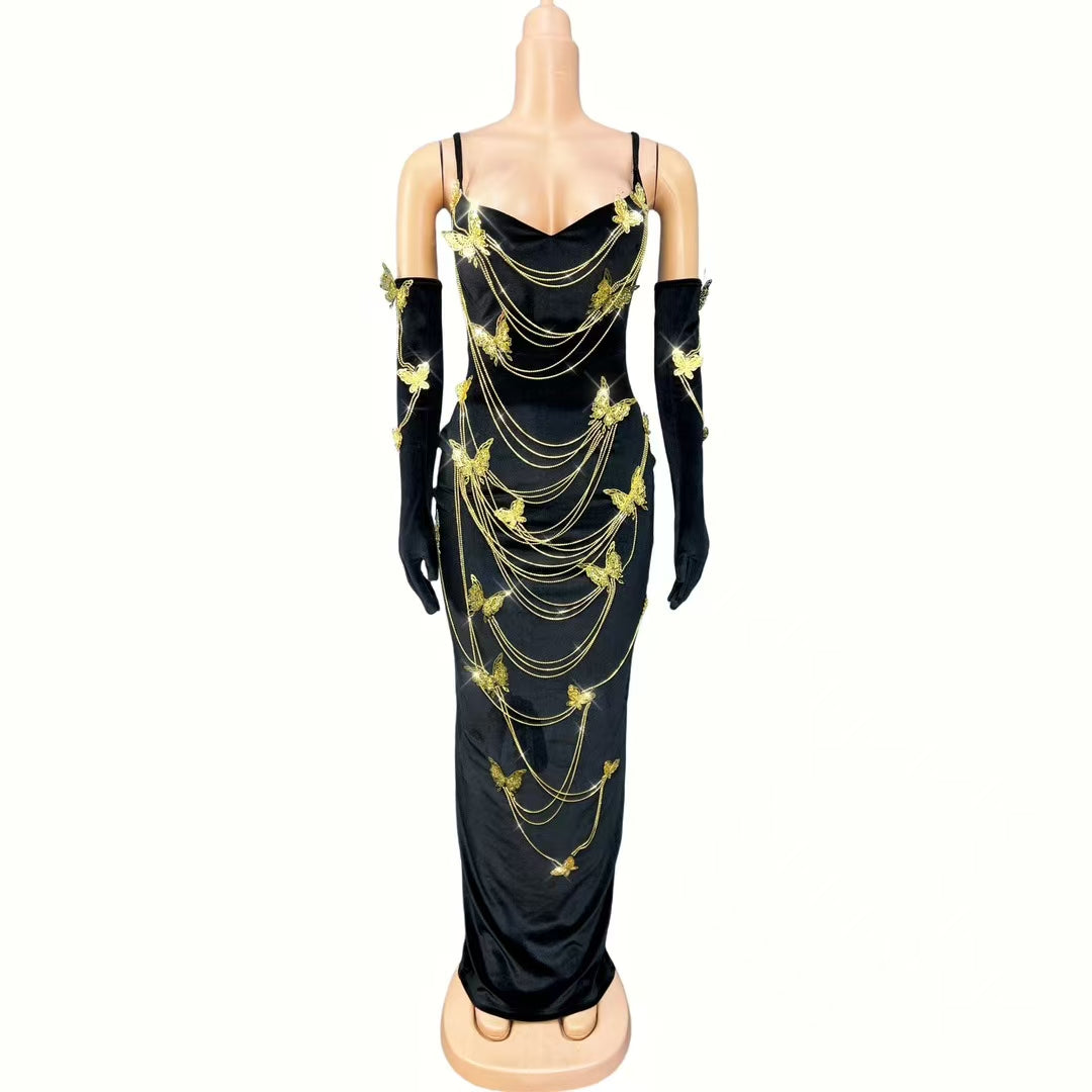 CELESINYI Jinshuhudie Crystal Butterfly Set