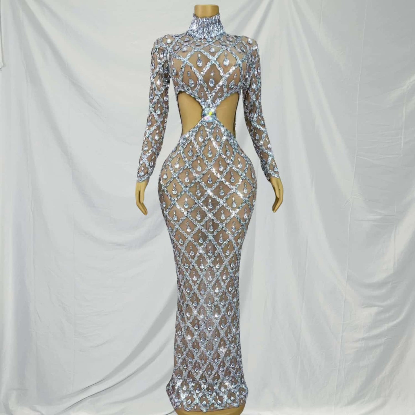 CELESINYI Shaokaojia Crystal Waist Gown