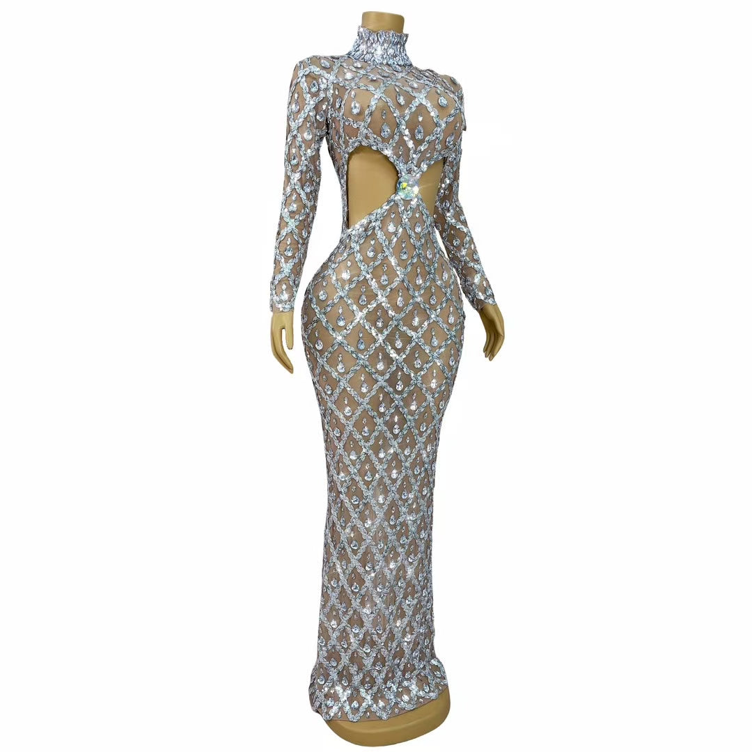 CELESINYI Shaokaojia Crystal Waist Gown