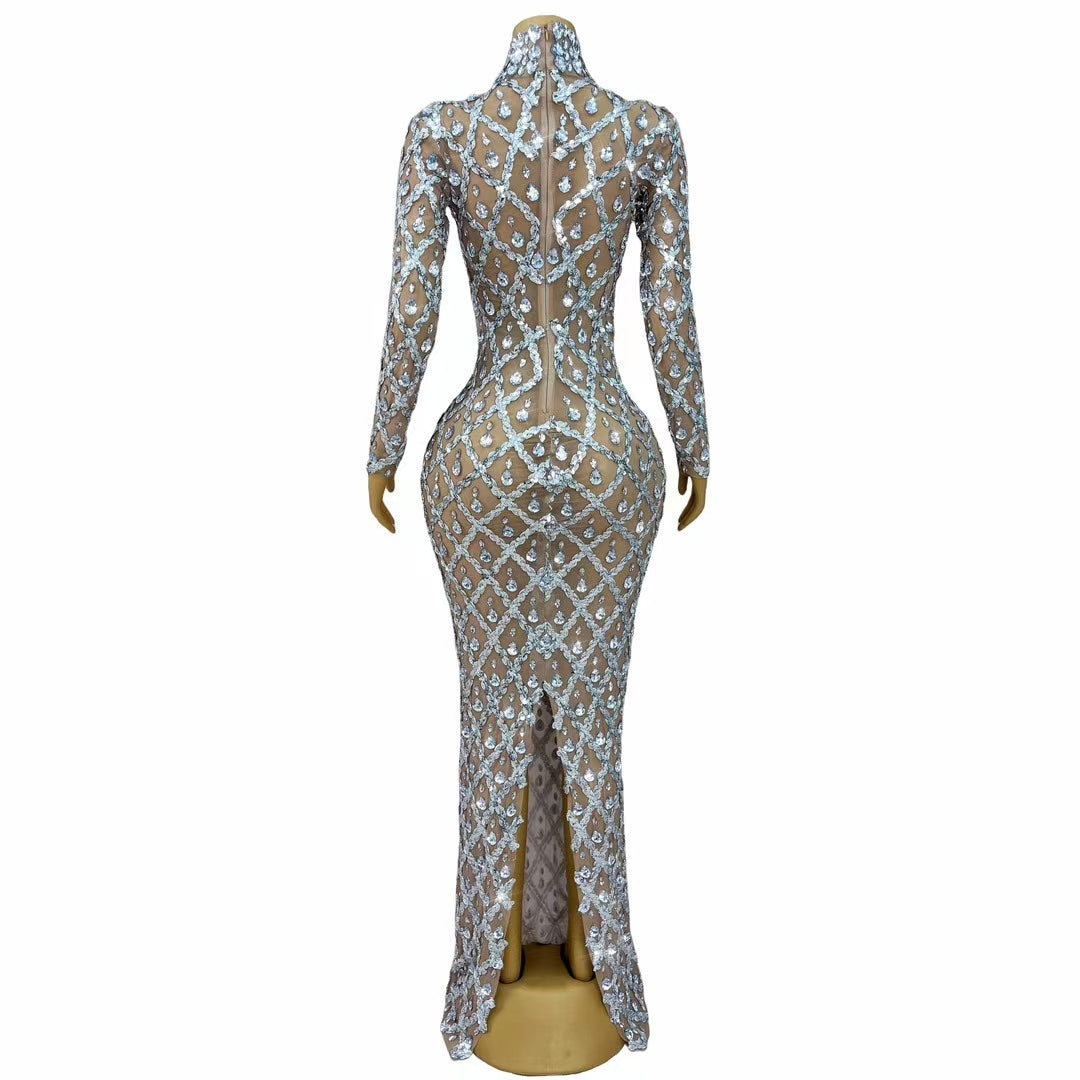 CELESINYI Shaokaojia Crystal Waist Gown