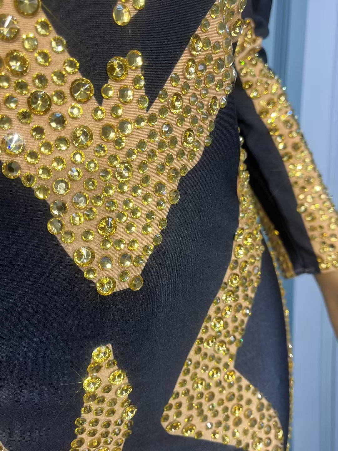 CELESINYI Jinniu Crystal Gold Jumpsuit