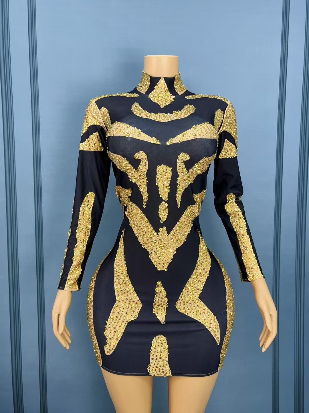 CELESINYI Jinniu Crystal Gold Jumpsuit