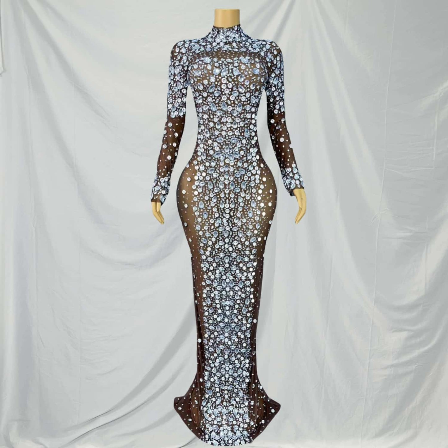 CELESINYI Cuixing Crystal Chocolate Gown