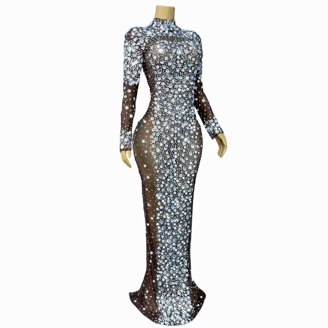 CELESINYI Cuixing Crystal Chocolate Gown