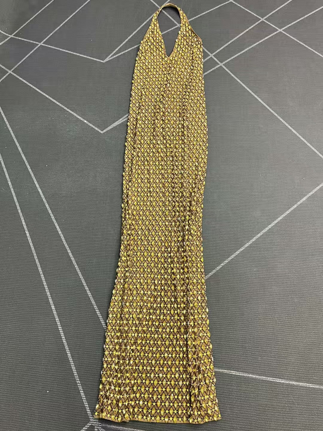 CELESINYI Jingejiema Crystal Golden Horse Gown
