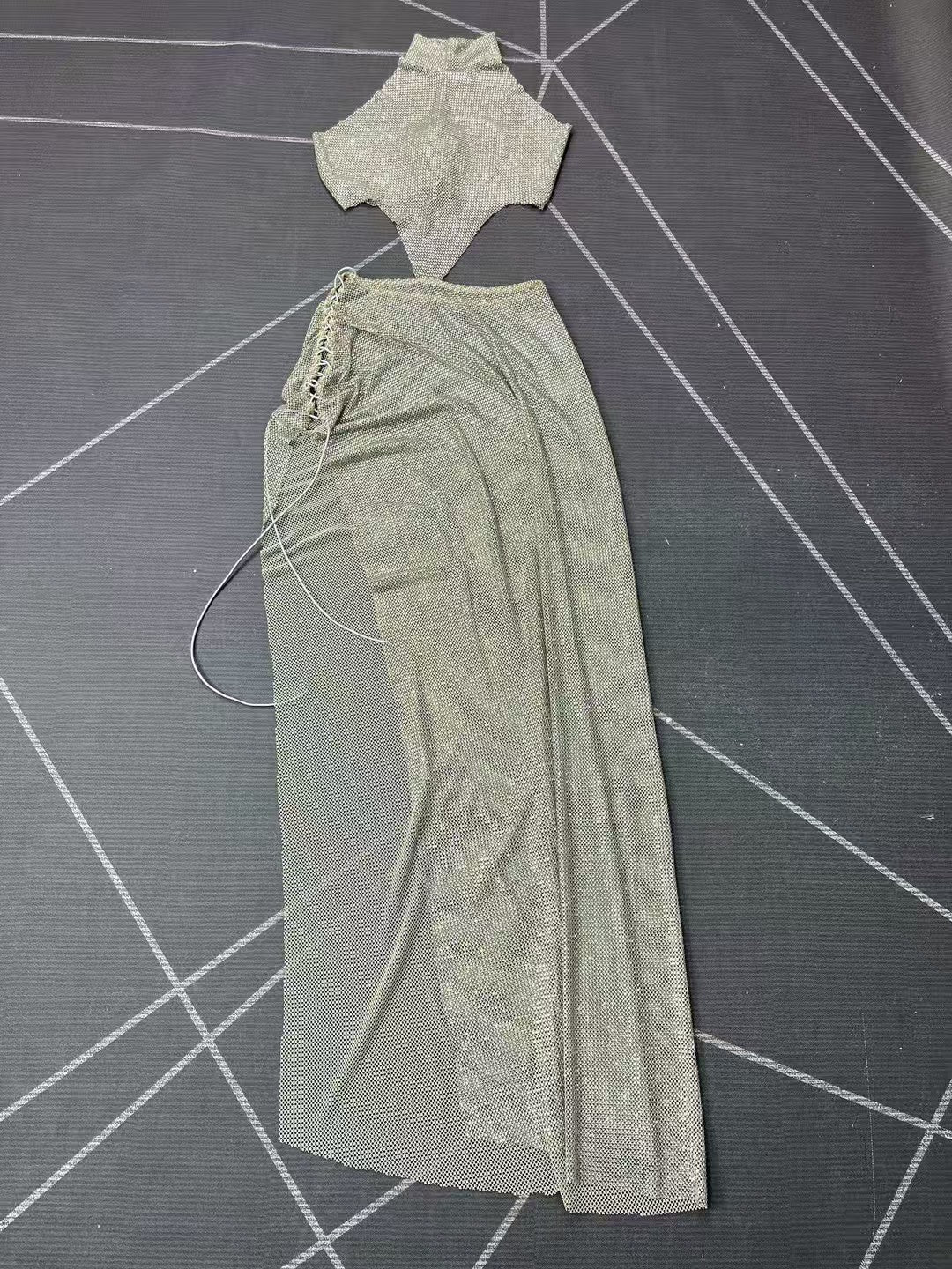 CELESINYI Huiwangzuan Crystal Maxi Skirt