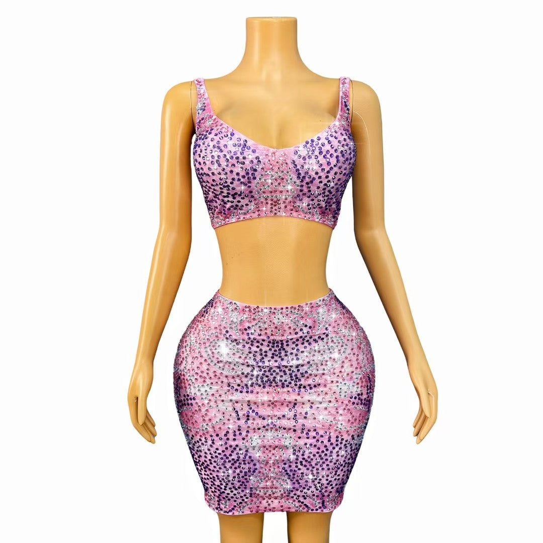 CELESINYI Qianhuanzi Crystal Lilac Bodysuit