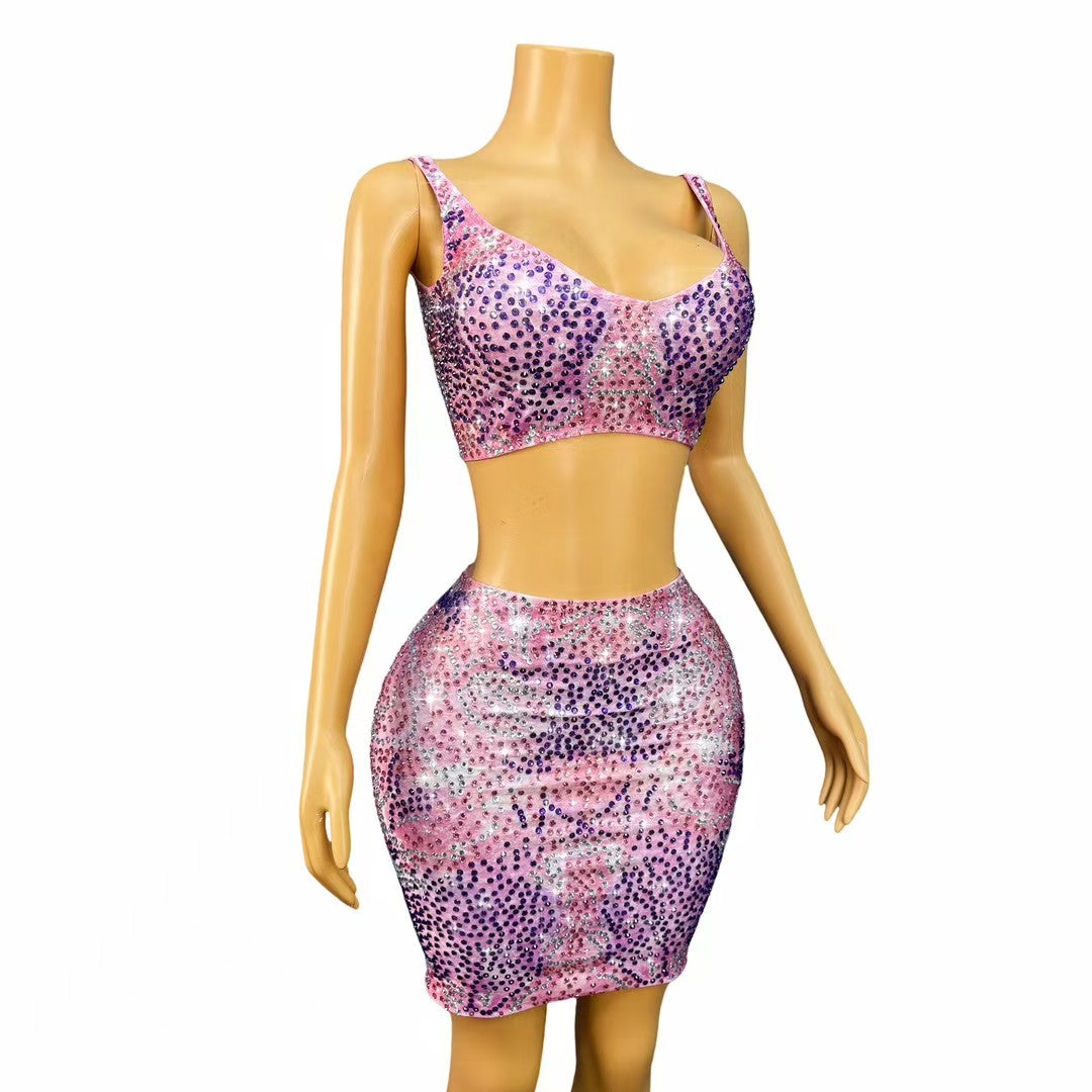 CELESINYI Qianhuanzi Crystal Lilac Bodysuit