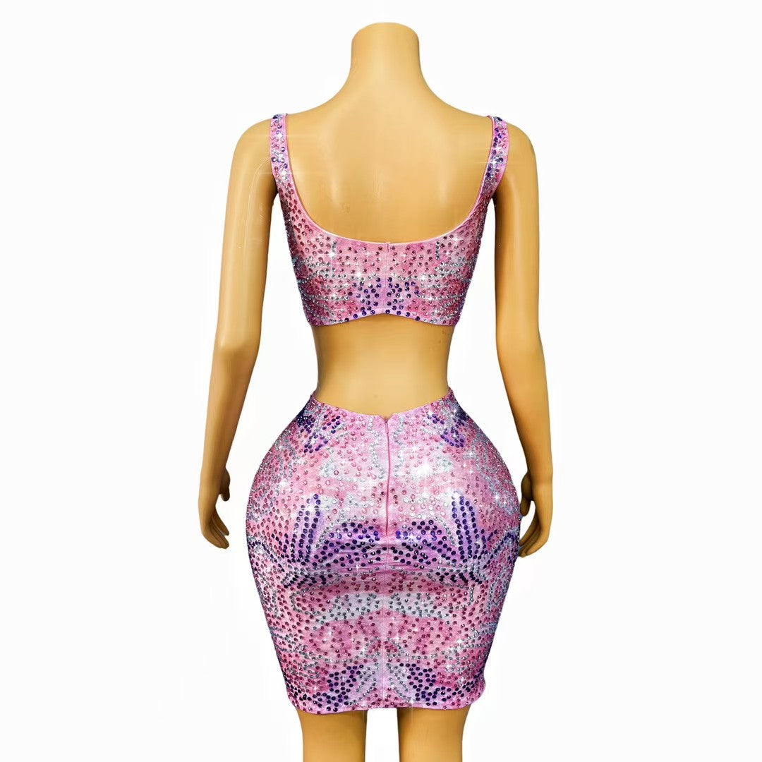 CELESINYI Qianhuanzi Crystal Lilac Bodysuit