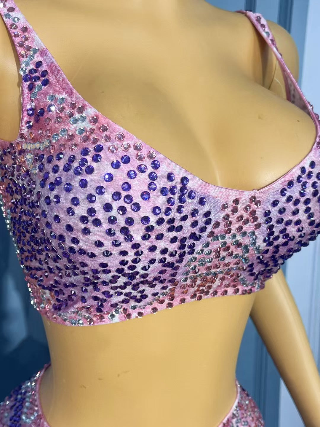 CELESINYI Qianhuanzi Crystal Lilac Bodysuit