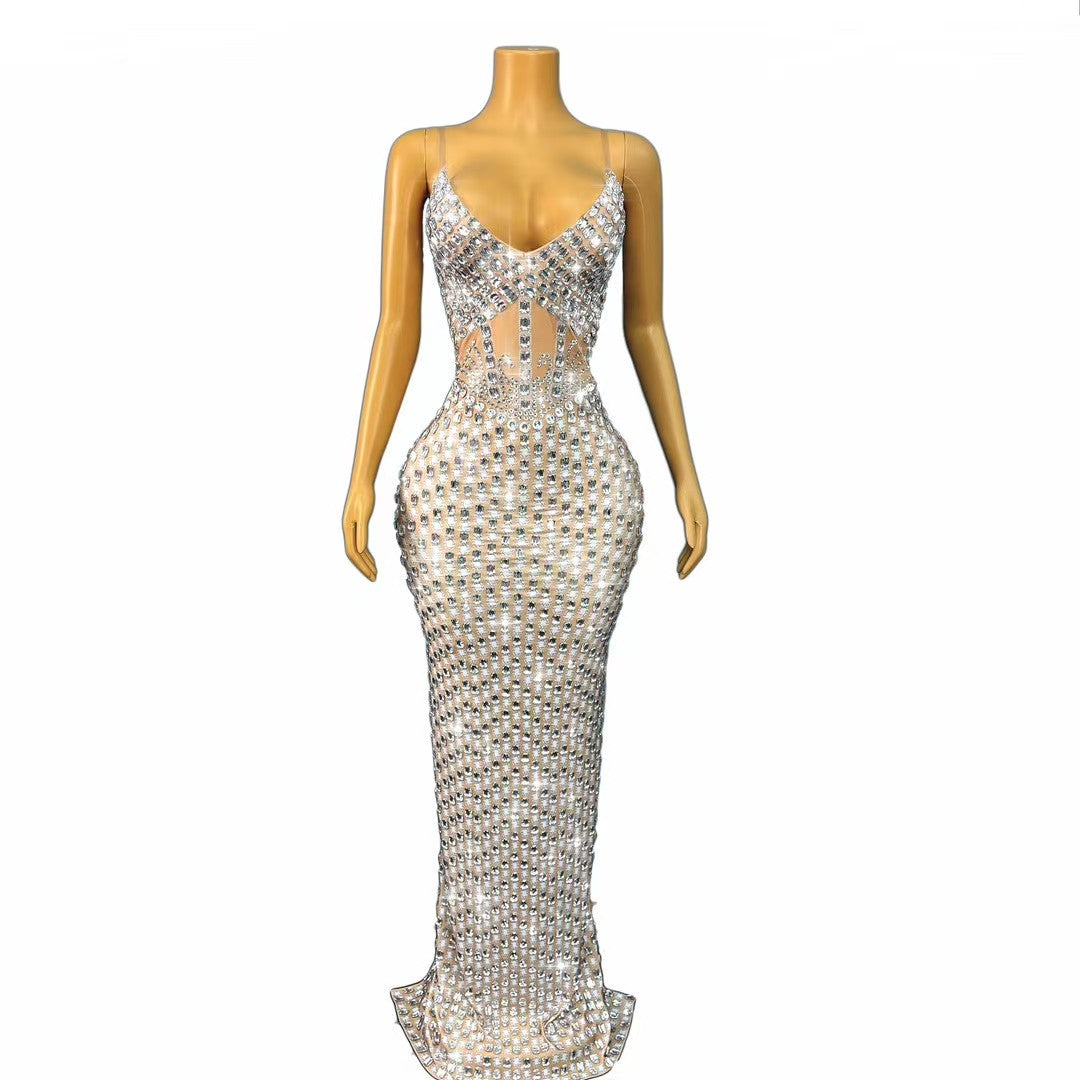CELESINYI Yuandunpai Crystal Shield Mermaid Gown