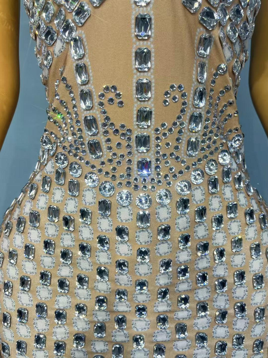 CELESINYI Yuandunpai Crystal Shield Mermaid Gown