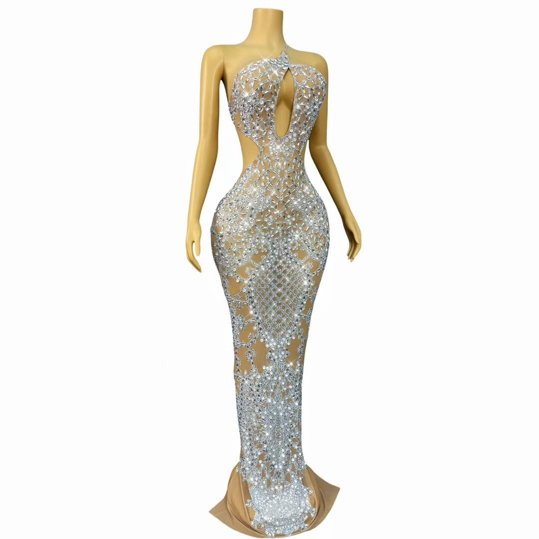 CELESINYI Baichenguang Crystal Pearl Gown