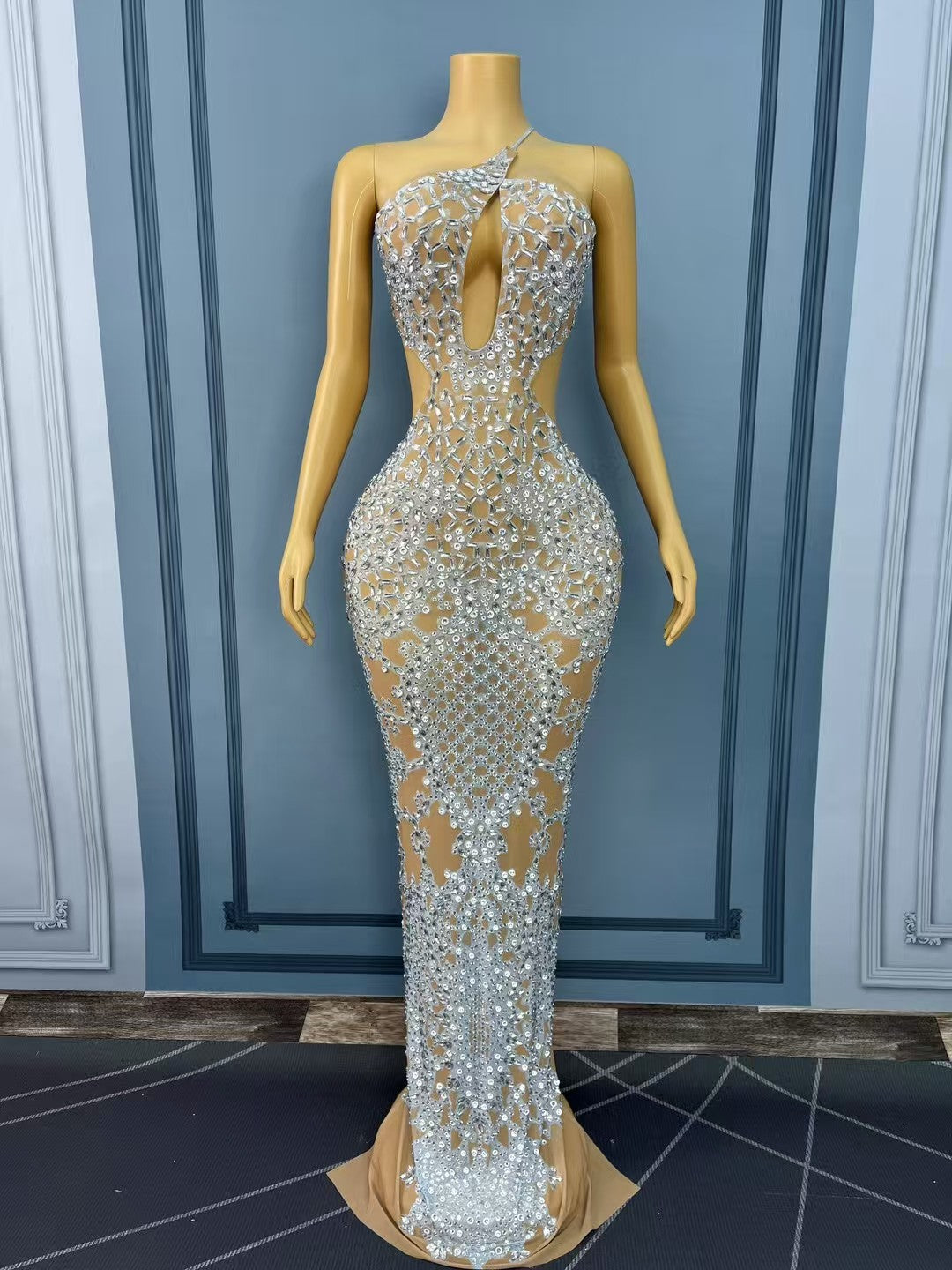 CELESINYI Baichenguang Crystal Pearl Gown