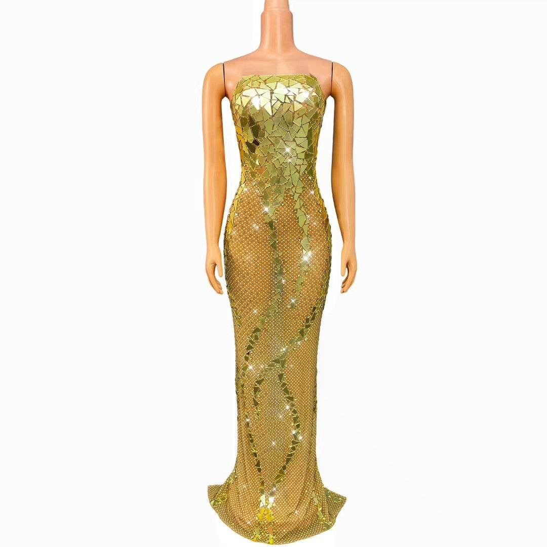 CELESINYI Kuishoujin Crystal Gold Gown