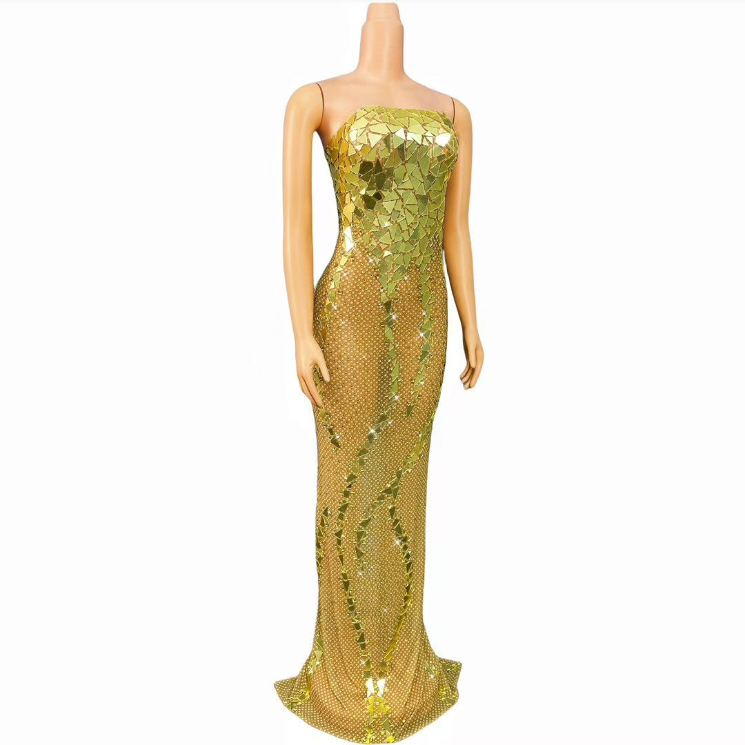 CELESINYI Kuishoujin Crystal Gold Gown