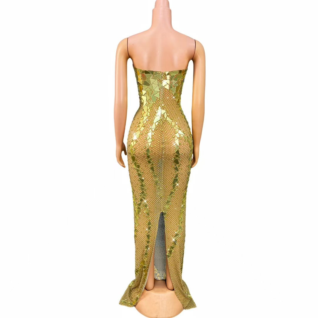 CELESINYI Kuishoujin Crystal Gold Gown