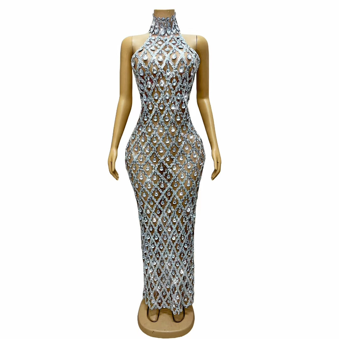 CELESINYI Shaokaojia Crystal Light Skin Sleeveless Gown
