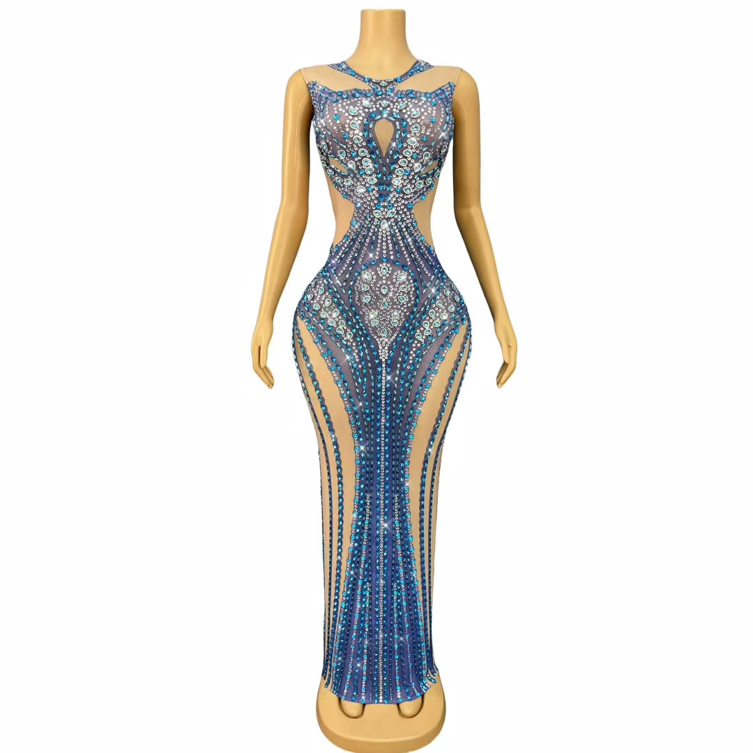 CELESINYI Lanshuicai Crystal Watercolor Gown