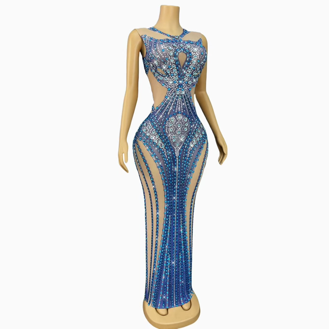 CELESINYI Lanshuicai Crystal Watercolor Gown