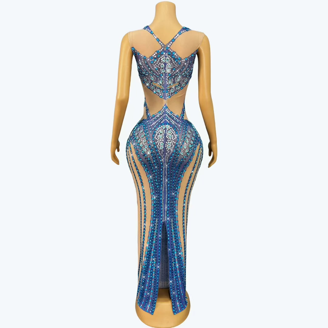 CELESINYI Lanshuicai Crystal Watercolor Gown