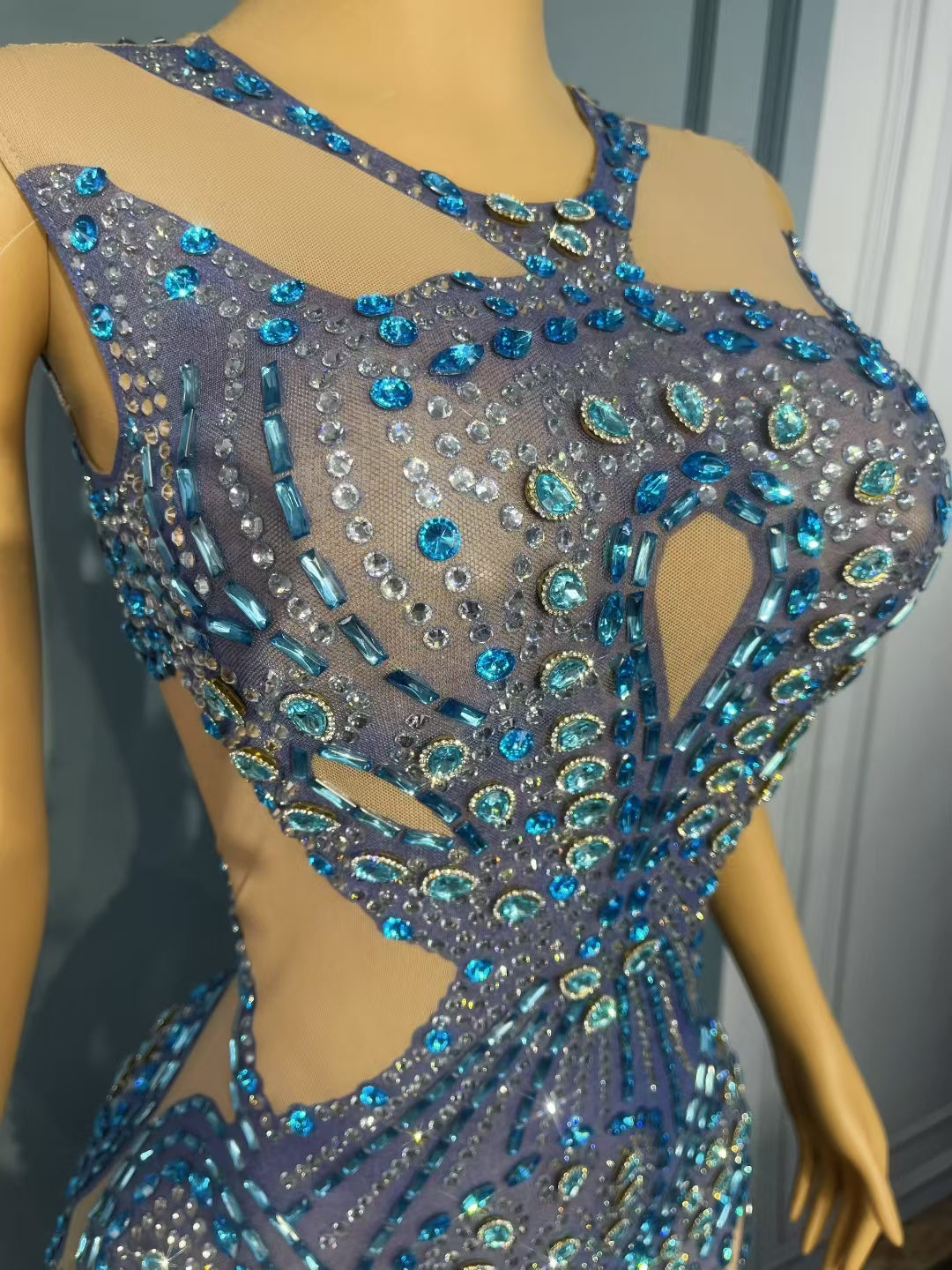 CELESINYI Lanshuicai Crystal Watercolor Gown