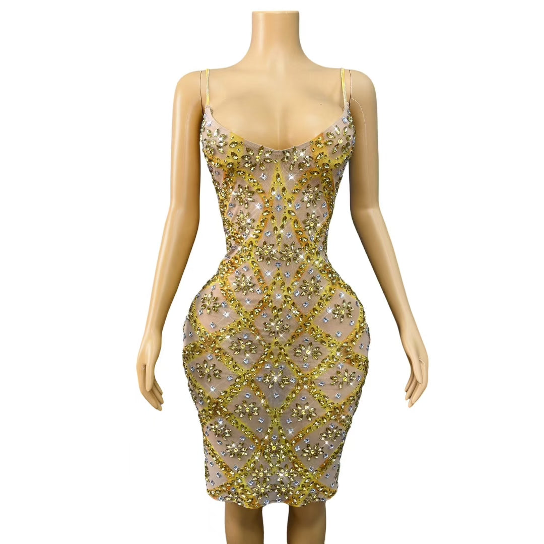 CELESINYI Juhuacha Crystal Amber Gown