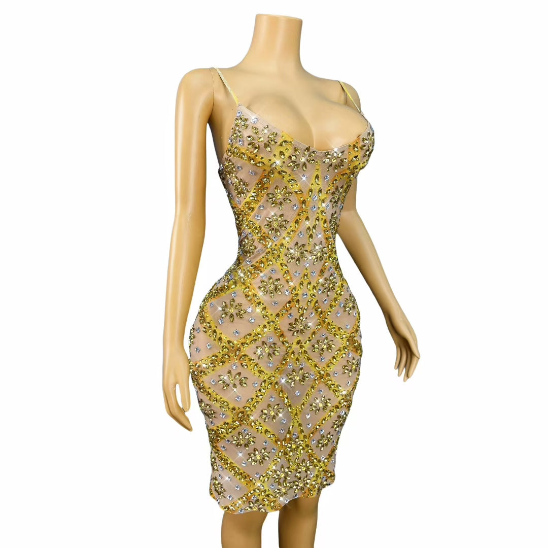 CELESINYI Juhuacha Crystal Amber Gown