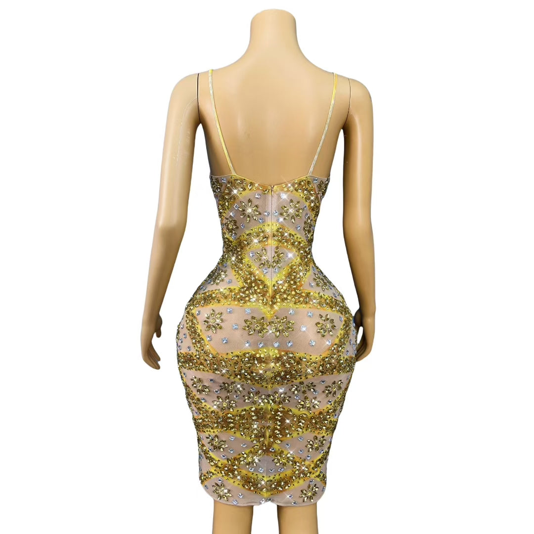 CELESINYI Juhuacha Crystal Amber Gown