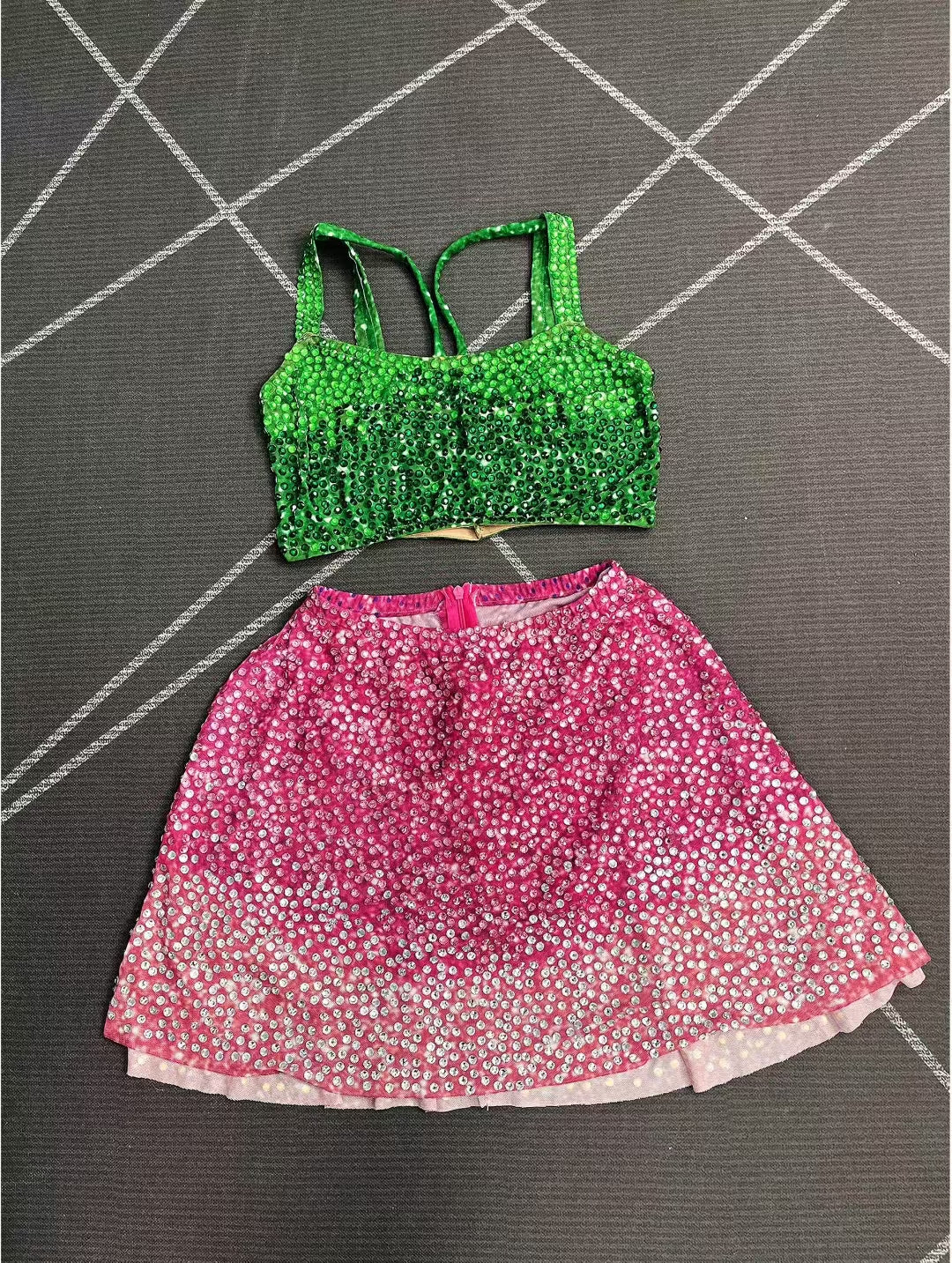 CELESINYI Lvfen Crystal Leaf Set