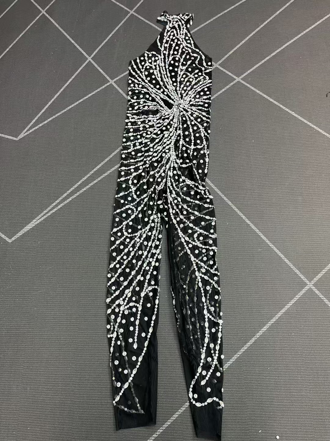 CELESINYI Heidieyi Crystal Butterfly Jumpsuit